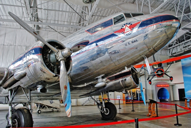 Douglas DC-3 aircraft at the Delta Flight Museum