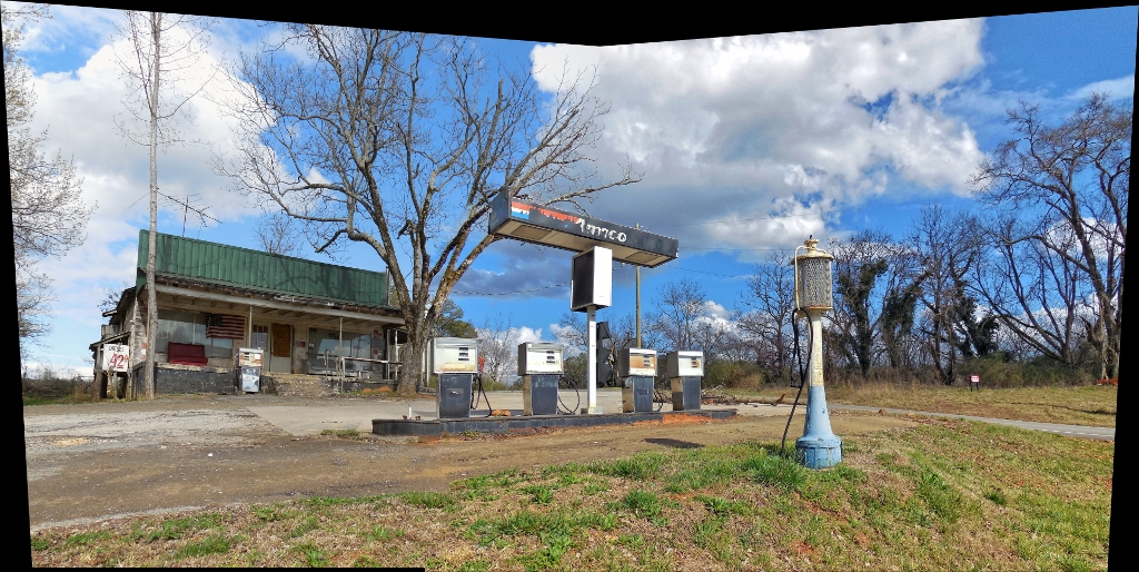 Old Gas Station - Pano